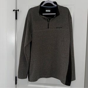 Columbia Omni-Shield Quarter-Zip Pullover Sweater - Gray/Black - Men's XL